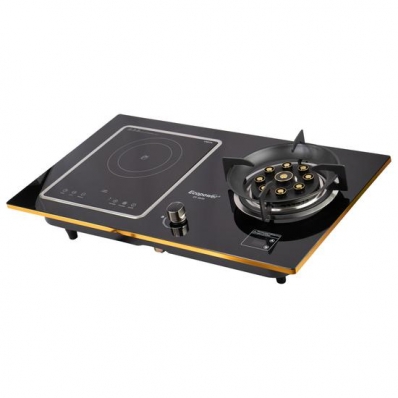 Fogao Eletrico Ecopower EP-3039 - 2200W - 2 Bocas - Infravermelho + Gas - Bivolt - Preto