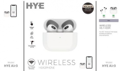 Fone de ouvido Ear Hye AIR3 V5.1+Edr Wireless Branco