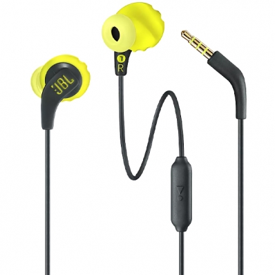 Fone de Ouvido JBL Endurance Run com Microfone - Preto/Amarelo