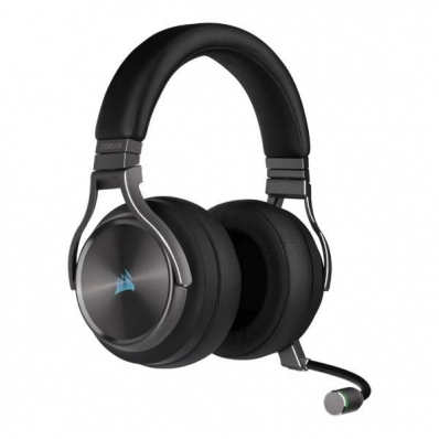 Fone de Ouvido Gamer Corsair Virtuoso Se RGB 7.1 RGB Sem Fio - Gunmetal