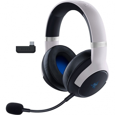 Fone de Ouvido Gamer Razer Kaira Pro Haptics Sem Fio - Branco/Preto (RZ04-04030100-R3U1)