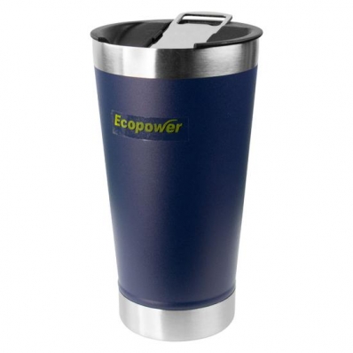 Copo Termico Ecopower EP-G011 - 500ML - com Tampa e Abridor - Azul