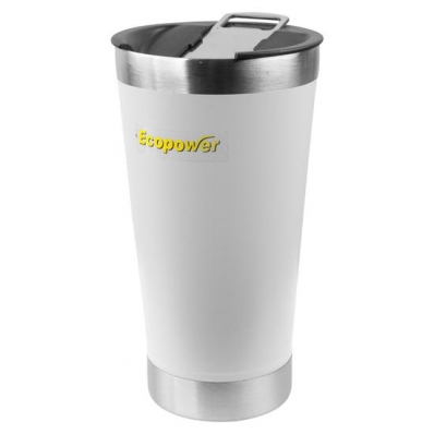 Copo Termico Ecopower EP-G011 - 500ML - com Tampa e Abridor - Branco