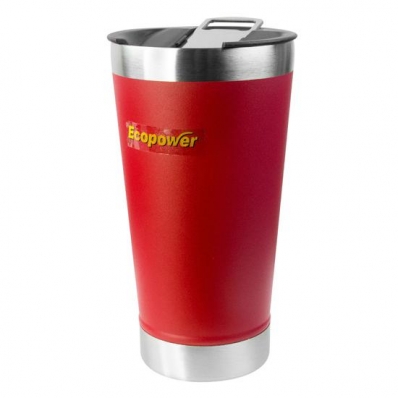 Copo Termico Ecopower EP-G011 - 500ML - com Tampa e Abridor - Vermelho