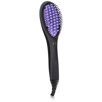 Escova Alisadora Hair Brush Ceramica STR DH1 Preto 220V