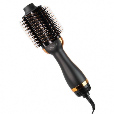 Escova Secadora Bridge SD-907B - 1300W - 4 Em 1 - Bivolt - Preto e Dourado