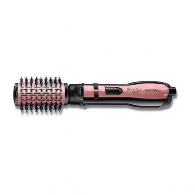 Escova Secadora Mondial Black Rose Line ER-10 - 1200W - Giratorio - 110V - Preto e Rose