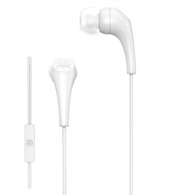Fone de Ouvido Motorola Earbuds 2-s com Microfone e Cabo de 1.2 Metros - Branco