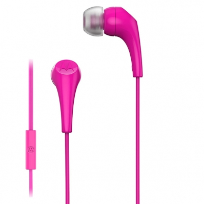 Fone de Ouvido Motorola Earbuds 2-s com Microfone e Cabo de 1.2 Metros - Rosa