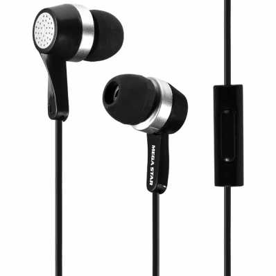 Fone de Ouvido Megastar HPV359 com Microfone e Cabo de 1.1 Metros - Preto