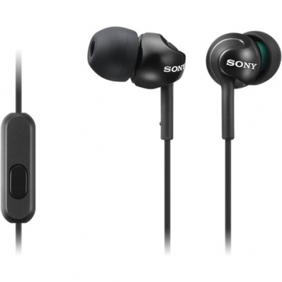 Fone de Ouvido Sony MDR-EX110AP - 3.5MM - com Microfone - Preto