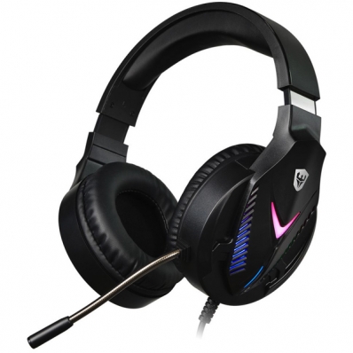 Fone Headset Gaming Satellite King Fight GH-332 com USB/3.5 MM para PC/PS4/Smartphone e Tablet - Preto
