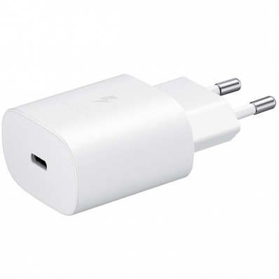 Adaptador de Tomada Samsung EP-TA800NWEGWW USB-C de 25 Watts - Branco