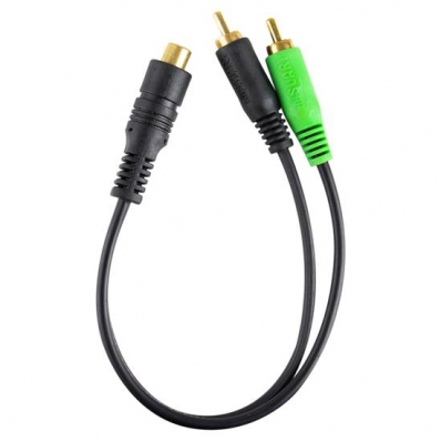 Cabo - Rca Y - 2 Macho + 1 Femea - Preto e Verde