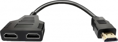 Cabo Adaptador e-Think HDMI A 2HDMI (30 CM) Preto