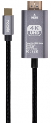 Cabo Adaptador USB-C para HDMI Yookie YA12 4K - 2 Metros