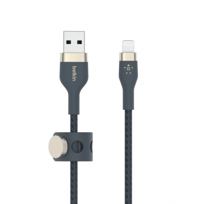 Cabo Belkin Boostcharge Pro Flex 2M USB-A/Lightning Silicone Azul - CAA010BT2MBL