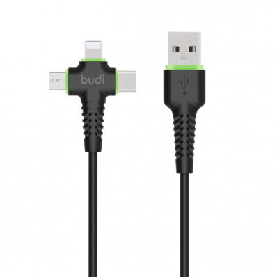 Cabo Budi 3EN1 Microusb/Typec/Lightning 1.2M