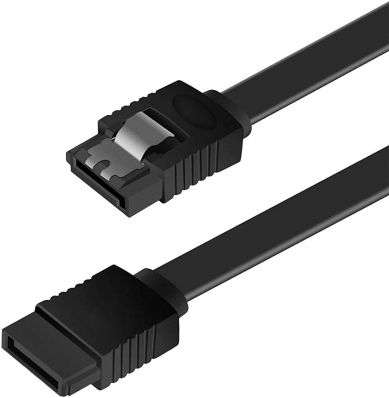 Cabo de Dados SATA 3.0 HLD com Trava de Seguranca (40 CM) - Preto