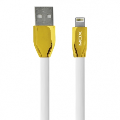 Cabo Lightning Mox MO-44 1 Metro - Branco/Dourado