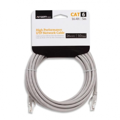 Cabo Rede Utp 5M Argom CAT6 Gris ARG-CB-1554