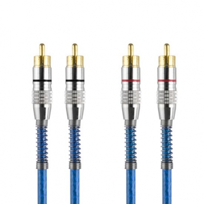 Cabo Svart - Rca - 5 Metros - 2 + 2 - Blue Prime