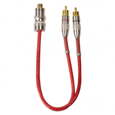 Cabo Svart - Rca Y - 2 Macho + 1 Femea - Vermelho