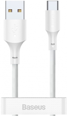 Cabo USB-A para USB-C Baseus Simple Wisdom TZCATZJ-02 40W 1.5 Metros (2 Pecas) - Branco