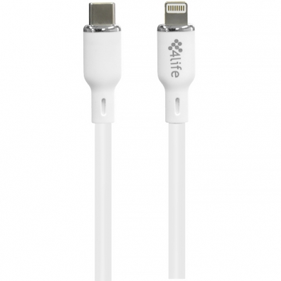 Cabo USB-C para Lightning 4LIFE FLCL61SB 1 Metro - Branco