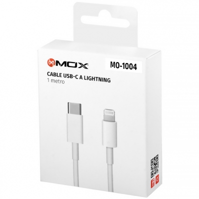 Cabo USB-C para Lightning Mox MO-1004 1 Metro - Branco