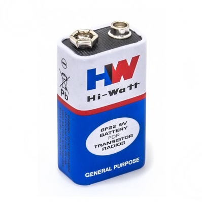 Bateria 9V Zi-Watt 6F22M