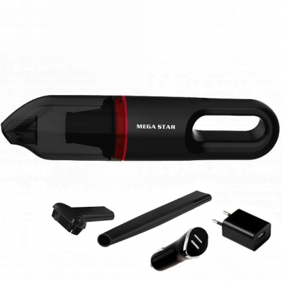 Aspirador Portatil Megastar VC136R 90 Watts Recarregavel - Preto/Vermelho