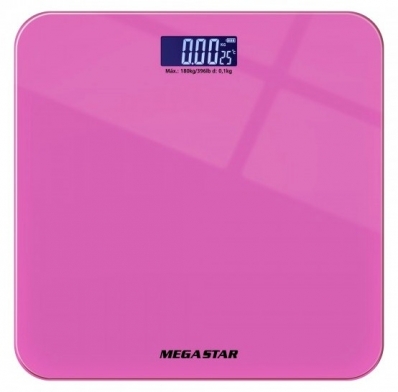 Balança Digital Mega Star CR3350 180KG - Rosa