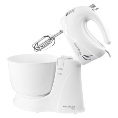 Batedeira Planetaria Britania Perola Maxx - 400W - 4L - 110V - Branco