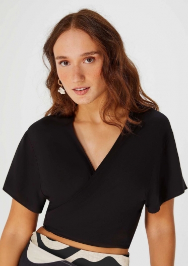 Blusa Cropped Com Amarração Feminina Hering