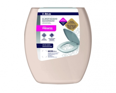 Assento Sanitario Primafer Almof Quadrado Bege