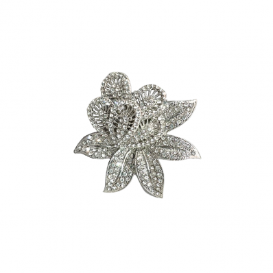 Broche Imã Flor Cristal