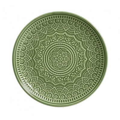 Jogo com 6 Pratos para Sobremesa Agra Verde Sálvia 20cm