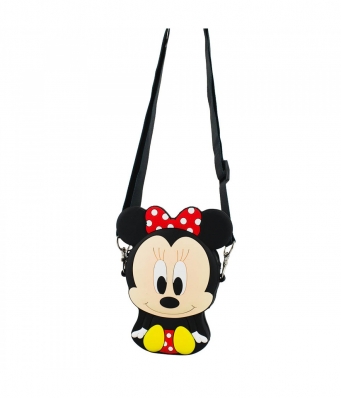  Mini Bolsa De Ombro Minnie Silicone 15x11.5cm - Disney
