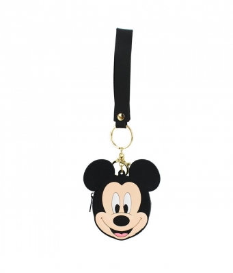 Chaveiro Porta Moedas Mickey Silicone 10x9cm - Disney