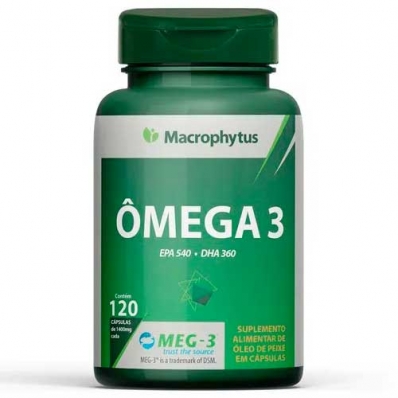 ÓLEO DE PEIXE ÔMEGA 3 1000MG MEG-3 MACROPHYTUS