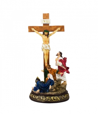 Crucificação De Jesus 30cm - Enfeite Resina