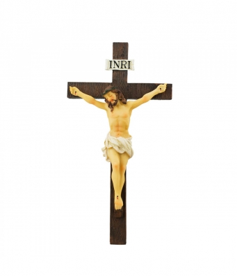 Crucifixo Para Parede 23cm - Enfeite Resina