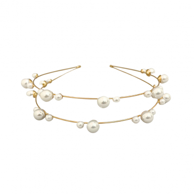 Tiara Dupla Pérolas