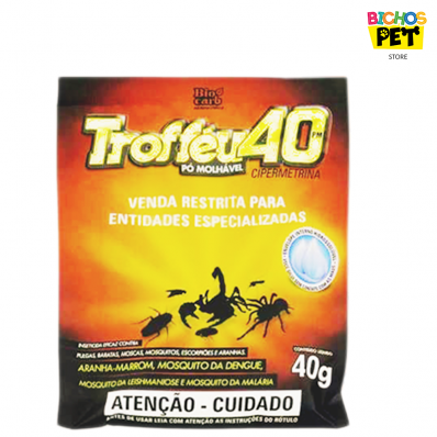 Inseticida Trofféu 40 PM Biocarb Pó Molhável 40 g