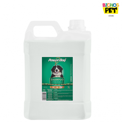 Shampoo para Cães PowerDog Citronela 5 L