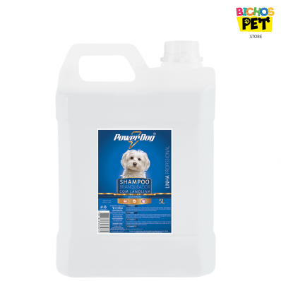 Shampoo para Cães PowerDog Branqueador com Lanolina 5 L