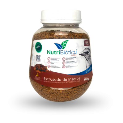 NUTRIBIÓTICA EXTRUSADA DE INSETOS TRINCA FERRO SÊNIOR - 400G