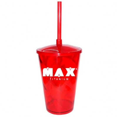 COPO COM CANUDO 500ML MAX TITANIUM