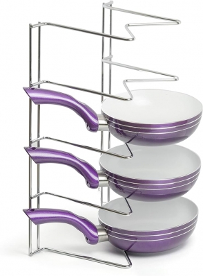 Suporte Organizador Armário de Cozinha Porta Tampas Travessas Frigideiras Formas 